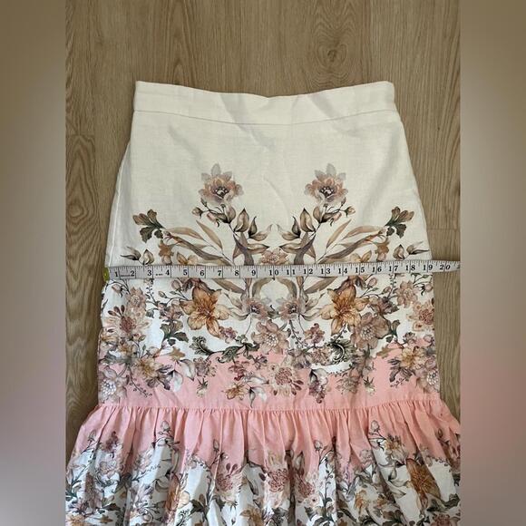 Coquette House of Harlow Skirt Painterly Floral Romantic - Picture 10 of 16